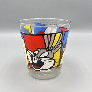 1994 Warner Bros Looney Tunes Bugs Daffy Taz Weighed Bottom Rocks Juice Glass